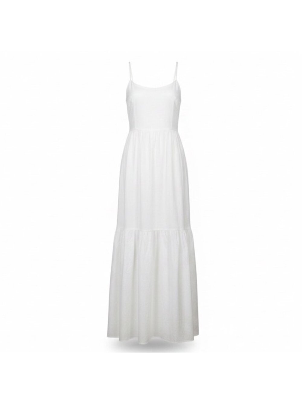 Wayf Womens White Cotton Maxi DressSleeveless Back Bow Detail Size XS